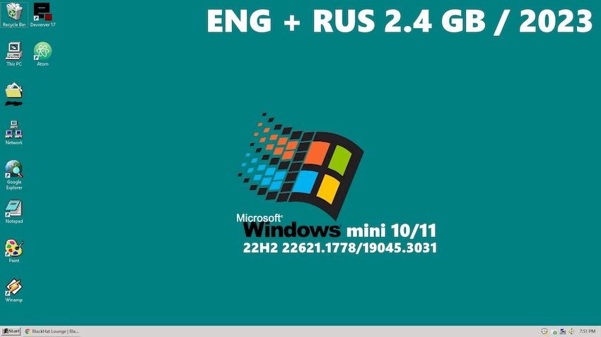 Windows Mini 11/10 22H2 Pro Build 22621.1778/19045.3031 
